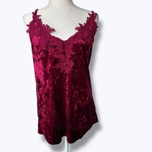 Y2K Tank Top Red Velvet Romantic Goth Whimsigoth Witchy Dark Fairy Womens M
